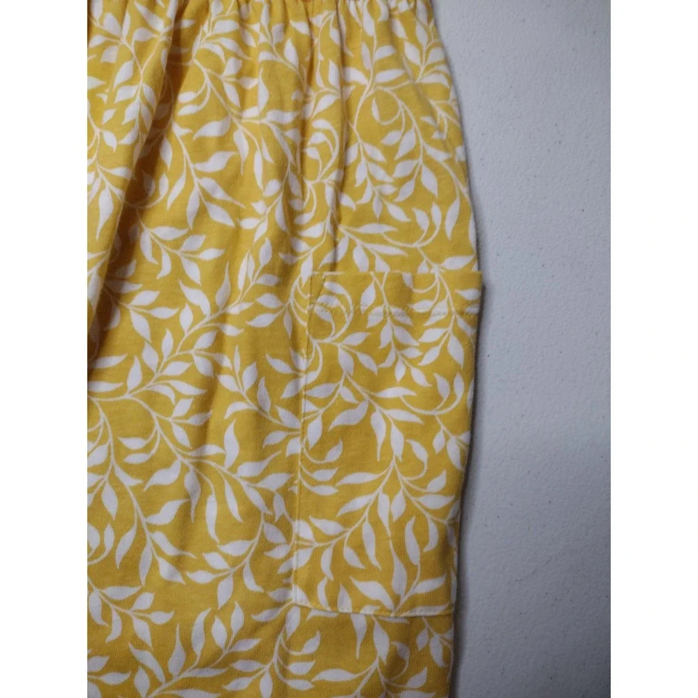 Wonder Nation Girls 2 Pack Sleeveless Knit Dresses Pink Yellow Leaf Size S 6-6X
